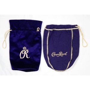 Crown Royal‎ Purple & Gold Drawstring 2 Bags